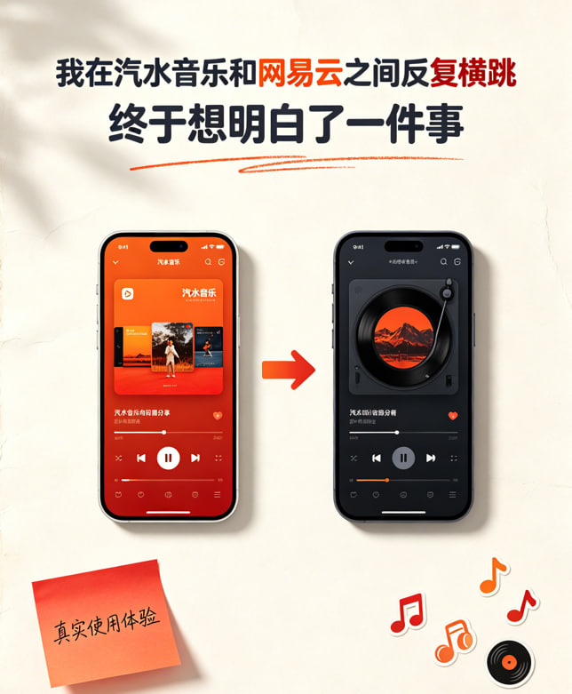 我在汽水音乐和网易云之间反复横跳，终于想明白了一件事